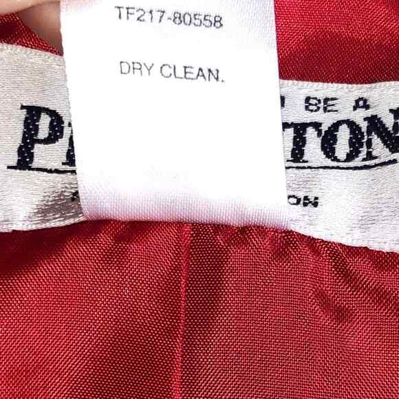 Pendleton Size 8 Blazer Jacket Red Textured Cotton Weave Career Work Preppy Fall - Picture 11 of 16